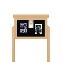 ECO-Design 42x28 Outdoor Free Standing ULTRA-SIZE Information Message Board, Double-Sided Landscape Display Cabinet