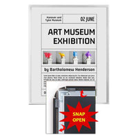 SwingSnap 22x28 Poster Snap Frame with 1 1/4" Mitered Corners Profile | Fast Change, Snap Open Metal Frame