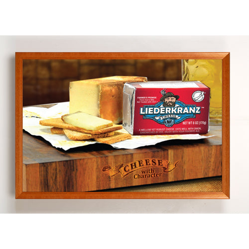 22" x 28" WOOD PICTURE FRAME in LANDSCAPE ORIENTATION (SHOWN IN HONEY MAPLE WOOD FINISH)