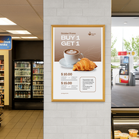 Wood Poster Snap Frames | Comes with 1 1/4" Wide Faux Wood Profile in 3 Finishes and 35+ Sizes +Custom