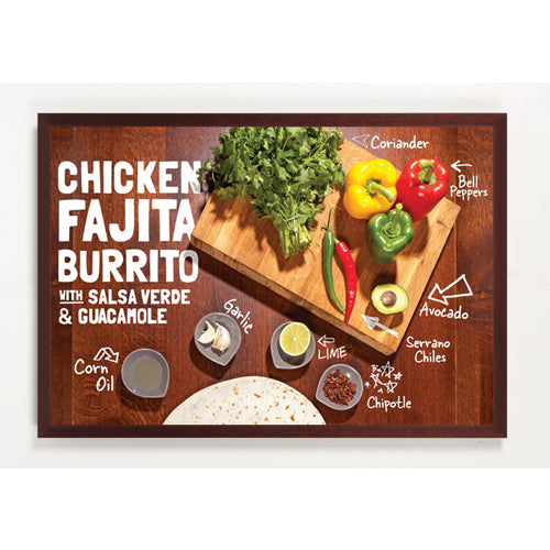 36" x 48" WOOD PICTURE FRAME in LANDSCAPE ORIENTATION (SHOWN IN RICH WALNUT WOOD FINISH)