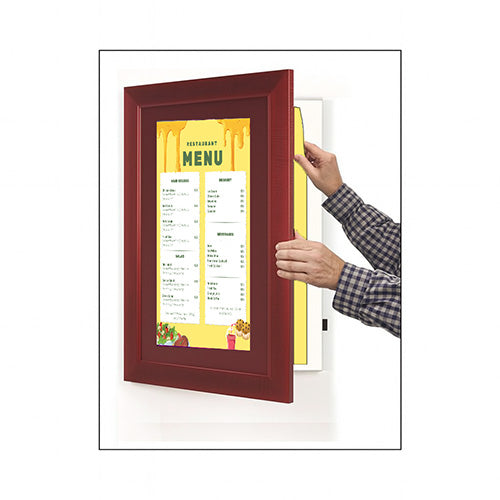 Wood 362 Poster Display SwingFrames 8.5x11 with Matboard