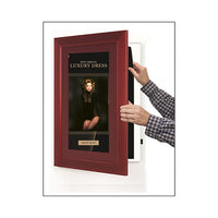 Wood 362 Poster Display SwingFrames 27x40 with Matboard