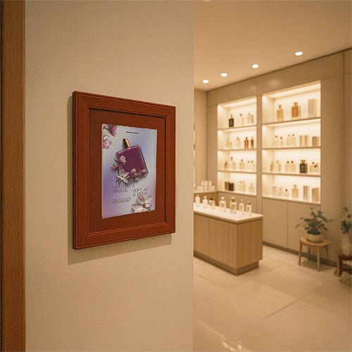 SwingFrame Wood #362 Poster Display Frame 36x48 with Matboard, Quick Change, Swing Open Frame