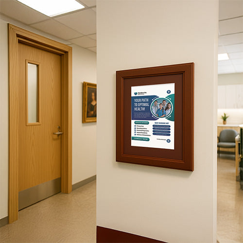 Wood 362 Poster Display SwingFrames 22x28 with Matboard