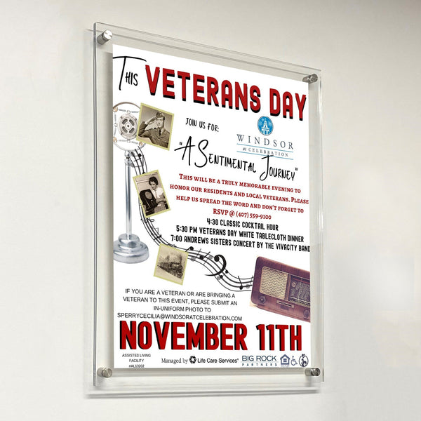 16 x 24 Sign Holder with Standoff Hardware