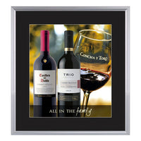 SLIDE IN POSTER FRAMES 18x18 WITH 3" WIDE MAT BOARD PROVIDE A TRADITIONAL PICTURE FRAME "LOOK", WITH EASY ACCESS TO CHANGE YOUR POSTERS