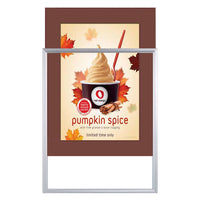 TOP LOADER SIGN FRAME 18" x 18" WITH 3" WIDE MAT BOARD (SHOWN IN SILVER WITH MAROON MAT BOARD)