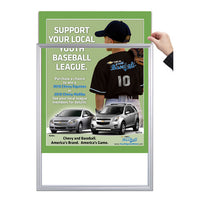 TOP LOADER SIGN FRAME 22" x 34" (SHOWN IN SILVER WITH GREEN PEAR MAT BOARD)