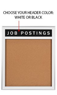 SwingFrame Designer Metal Framed Bulletin Boards with Personalized Message Header in 8 Sizes + Custom