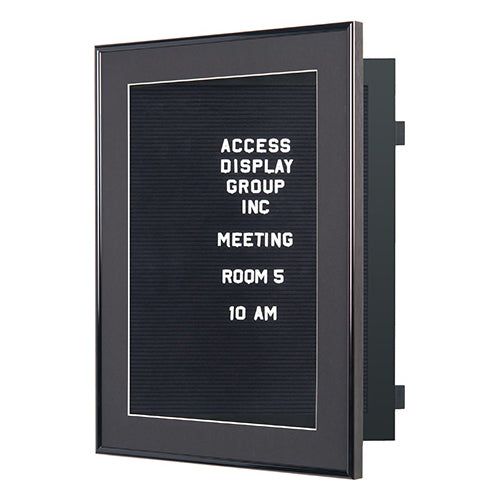 SwingFrame Designer Letter Board, Swing Open Metal Frame Profile with Matboard in 6 Sizes + Custom