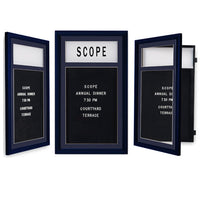 Designer Wood Framed Letter Board SwingFrames with Message Header | Swing Open Changeable Letterboard in 6 Sizes + Custom