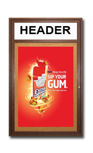 Indoor Enclosed Poster Swing Cases with Header (Single)