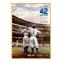 20x30 MOVIE POSTER FRAME SHOWN in SATIN GOLD FRAME (NOT TO SCALE)