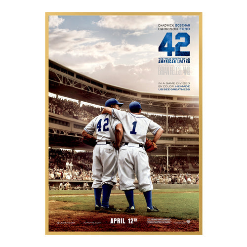 22x34 MOVIE POSTER FRAME SHOWN in SATIN GOLD FRAME (NOT TO SCALE)