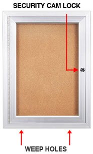 Outdoor Enclosed Bulletin Boards (Single Door)