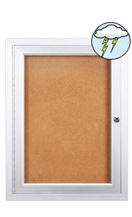 Outdoor Enclosed Poster Swing Cases with Lights (Single Door)