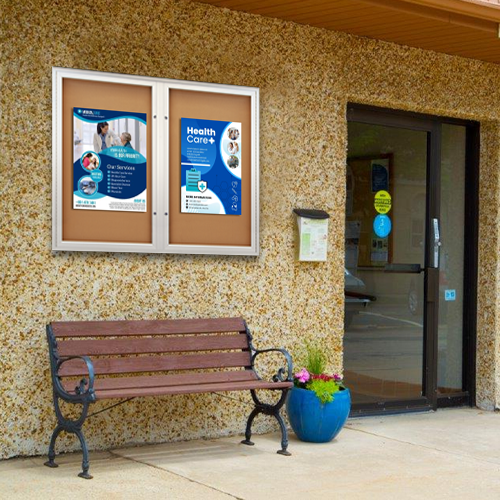 EXTREME WeatherPlus™ Radius Edge Enclosed Outdoor Bulletin Boards | Showcase Your Posters