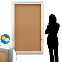 Extreme WeatherPlus™ XL Radius Edge Outdoor Enclosed Bulletin Board Display Case | Available in 4 Metal Frame Finishes