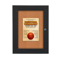 SwingCase Outdoor Enclosed Poster Display Case  18 x 24 with Enclosed Bulletin Board Metal Cabinet