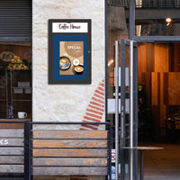 Radius Edge Outdoor Enclosed Poster Display Cases with Header + Lights | SwingCase in 9 Sizes