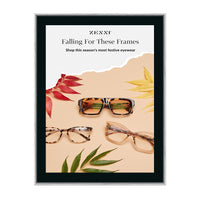 10x12 Poster Frame | SwingFrame Classic Poster Display, Swing Open, Quick Change, Classic Metal Profile with Matboard