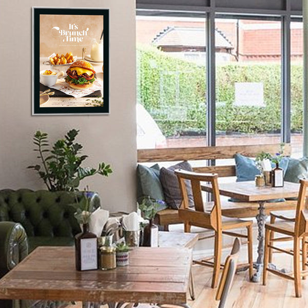 30x40 Poster Frame | SwingFrame Classic Metal Poster Display Frame | Swing Open, Quick Changing