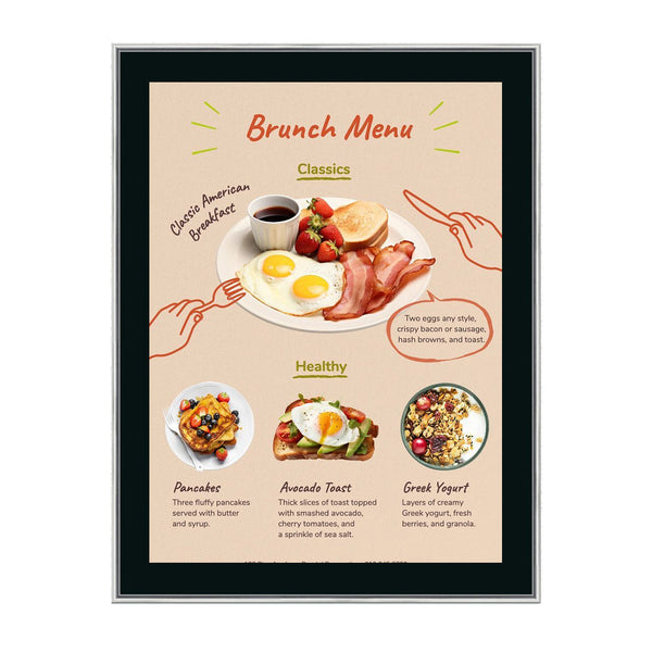 30x40 Poster Frame | SwingFrame Classic Metal Poster Display Frame | Swing Open, Quick Changing