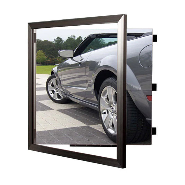 SWING-OPEN & SWING CLOSE FOR EASY CHANGE 40x60 STEEL PICTURE FRAMES