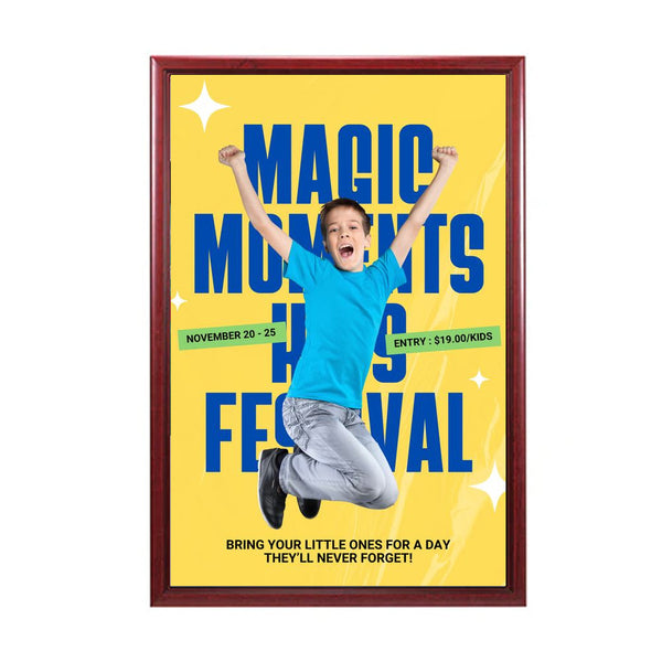 18x24 Wood Frame (353) Poster Display SwingFrames