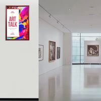 SwingFrame 36x48 Poster Frame with Elegant Wood Profile #353 | Swing Open, Quick Change Display Frame in 9 Finishes