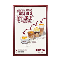 SwingFrame 22x34 Poster Frame with Wood Frame Profile #353 | Swing Open, Quick Change Display in 9 Finishes