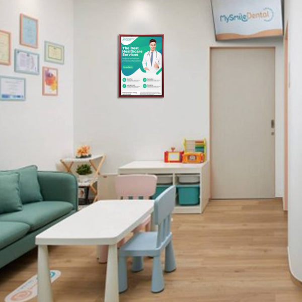 8.5x11 Wood Frame (353) Poster Display SwingFrames