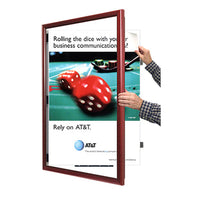 SwingFrame 20x24 Poster Frame with Elegant Wood Profile #353 | Swing Open, Quick Change Display Frame in 9 Finishes