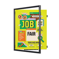 16x24 Poster Frame | SwingFrame Metal, Swing Open Wide-Face Poster Display