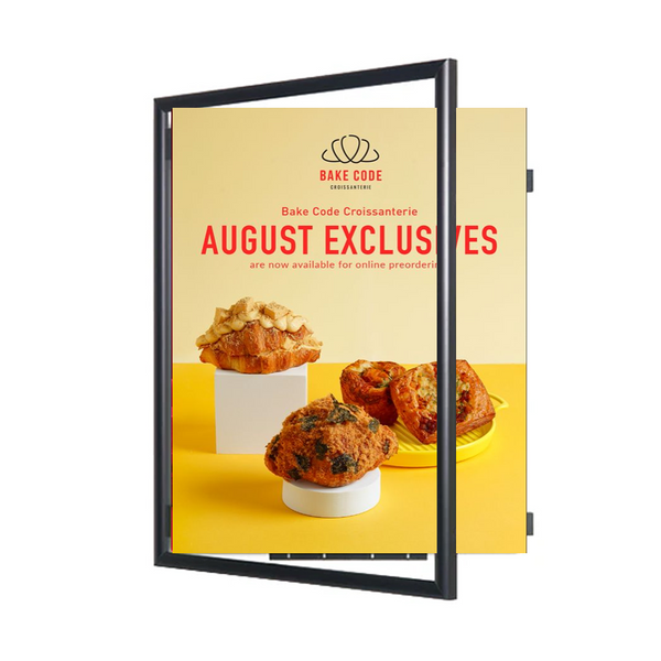 18x24 Poster Frame SwingFrame Wide-Face Poster Display Changeable, Swing Open Classic Metal 1" Wide Frame Profile