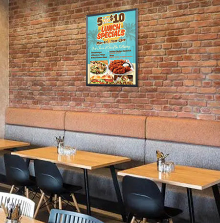 SwingFrame 20x24 Poster Frame with 1-inch Wide-Face Metal Profile, Swing-Open Quick Change Frame