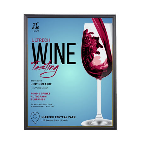 22x26 Poster SwingFrame Wide-Face 1" Wide Metal Picture Frame Profile, Swing Open - Fast Graphic Changes