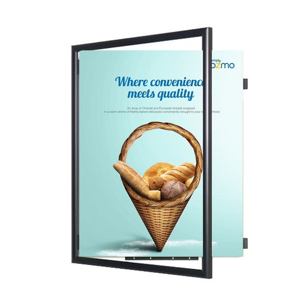 22x28 Poster SwingFrame Wide-Face 1" Wide Metal Picture Frame Profile, Swing Open - Fast Graphic Changes