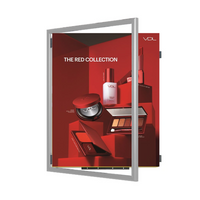 27x40 Poster Frame | SwingFrame, Swing Open, Wide-Face Metal Poster Display in 4 Finishes