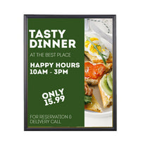 27x40 Poster Frame | SwingFrame, Swing Open, Wide-Face Metal Poster Display in 4 Finishes