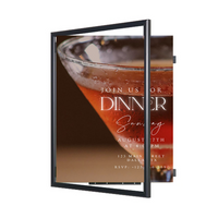 30x40 Poster Frame | SwingFrame Wide-Face Poster Display | 1" Wide Metal Profile | Swing-Open