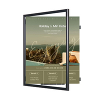 Wide Face 8x10 SwingFrame 1-inch Wide Metal Frame Profile - Swings Open for Quick Sign Changes