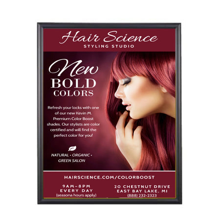 Wide Face 8x10 SwingFrame 1-inch Wide Metal Frame Profile - Swings Open for Quick Sign Changes