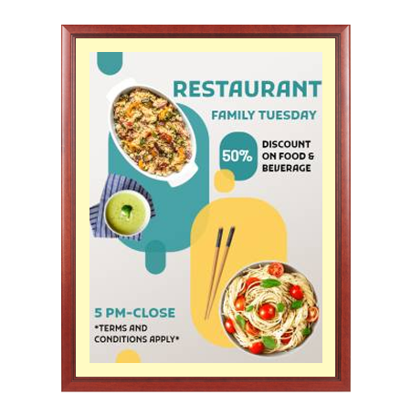 Wood 353 Poster Display SwingFrames 24x30 with Matboard