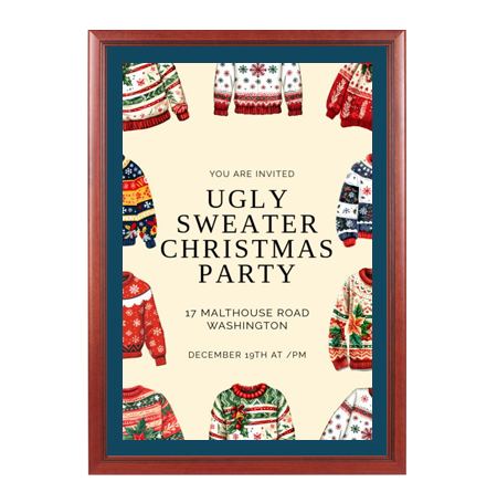 Wood 353 Poster Display SwingFrames 24x32 with Matboard