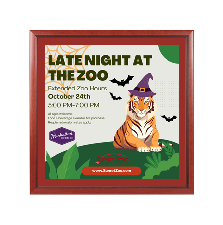 Wood 353 Poster Display SwingFrames 36x36 with Matboard