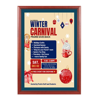 SwingFrame Wood 353 Poster Display Frame 36x48 with Decorative Matboard