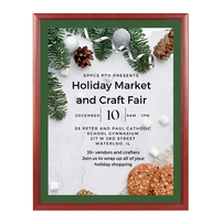 Wood 353 Poster Display SwingFrames 8x10 with Matboard