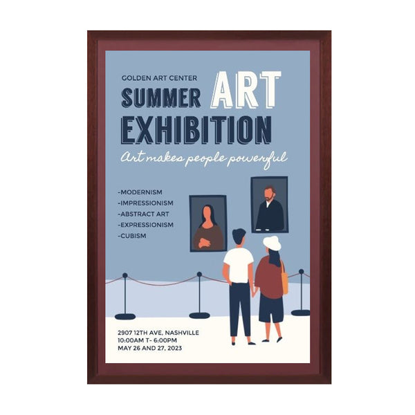 Wood 361 Poster Display SwingFrames 10x12 With Matboard